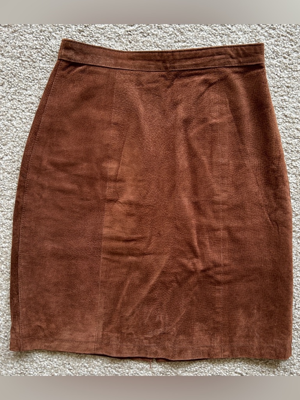 Vintage Suede Pencil Skirt